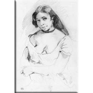   Aspasia 11x16 Streched Canvas Art by Delacroix, Eugene