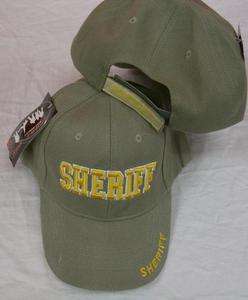 GREEN OR BLACK SHERIFF EMBROIDERED HAT ball cap cop A21  