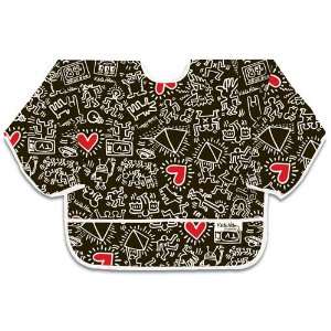  Bumkins Sleeved Bib Graffiti Heart Baby