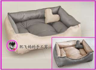 New Waterproof Handmade Dog Cat Bed House Sofa Beige  
