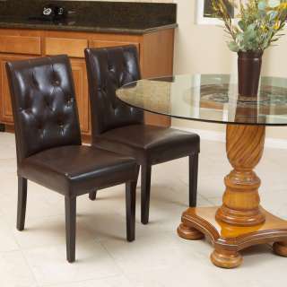 Elegant Design Brown Leather Dining Room Chairs (Sets of 2, 4, 6, 8 