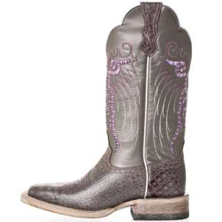 Ariat Western Boots Mesteno 6.5 B Purple Metallic Gator Women 10006845 