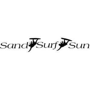  Sand Surf Sun , Kite Board,Vinyl Wall Decal, Wall Decor 