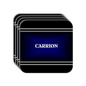 Personal Name Gift   CARRION Set of 4 Mini Mousepad Coasters (black 