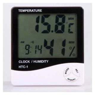 Desk or Wall Mount All in One Digital Alarm Clock / Thermometer 