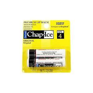  Chap Ice Premium SPF 4 Original Lip Balm   2 pk,(OraLabs 