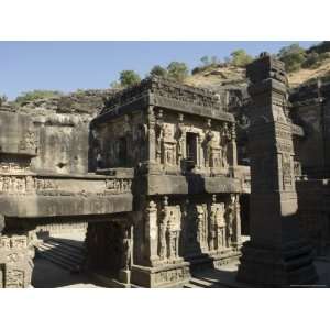  The Ellora Caves, Temples Cut into Solid Rock, Near 