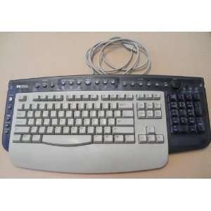   104 key USB Keyboard with Shortcut Buttons   Gray/Blue Electronics