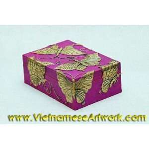  Stone and Wooden Boxes   3.5 x 5.2 Purple Butterflies 