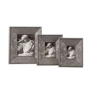  Set of 3 Picture Frames with Silver Leaf Finish