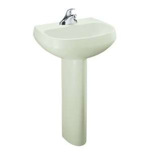   Wellworth Pedestal Lavatory with Single Hole Faucet Drilling, Biscuit