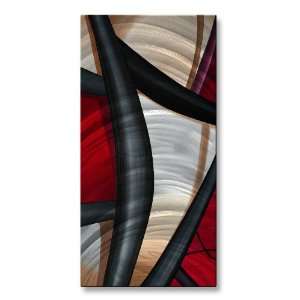 Wow and Red 2 Massive Modern Metal Wall Decor by Artist Jerry Clovis 