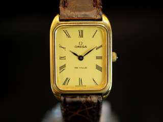 Omega Ladies Manual Winding Watch DE VILLE Square face GP Authentic 