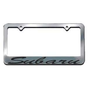  Subaru License plate Frame Chrome script. Automotive