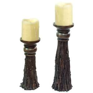  Branch Pillar Candle Holders, Set of 2