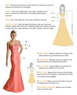 wedding dres measurement guide