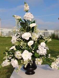 High End Silk Flowers Church Wedding Altar Urn Vases Bachlorette 