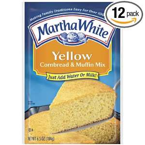Martha White Yellow Cornbread and Muffin Mix, 6.5 Ounce (Pack of 12)