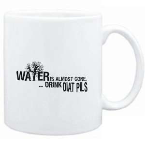  Mug White  Water is almost gone  drink Diat Pils 
