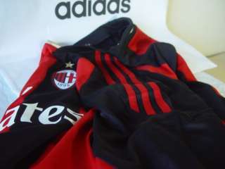 ADIDAS AC MILAN HOME REPLICA TEE JERSEY LONG SLEEVE EMBROIDERED 