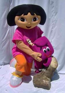   dult Size Explorer Girl Dora Mascot Costume Halloween Party Promotion
