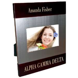  Alpha Gamma Delta Brush Silver Frame