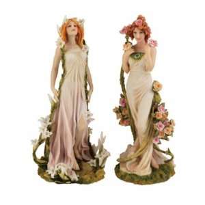  Spirit of Spring Flower Twins Statues