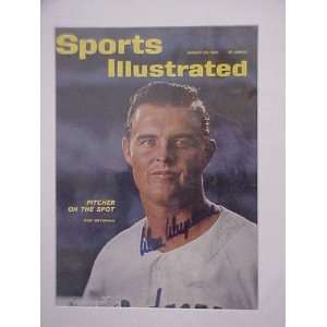Don Drysdale Autographed August 20, 1962 Sports Illustrated Magazine 