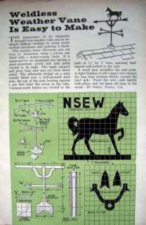 Easy to Make HORSE Weathervane SILHOUETTE PATTERN/PLANS  