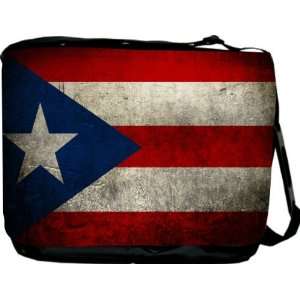  RikkiKnight Puerto Rico Flag Messenger Bag   Book Bag 