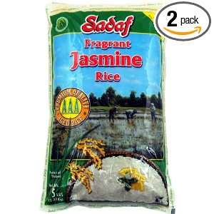 Sadaf Jasmine Rice AAA (Aged), 5 Pounds (Pack of 2)  