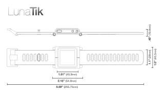 Correa de la banda de reloj de LunaTik TakTik para el iPod nano 6G 