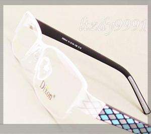 White Metal&Acetate Half Rim Optical EYEGLASS FRAME Womens Glasses RX 