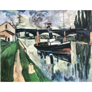  La Seine a Poissy, 1908 by Maurice de Vlaminck, 13x10 