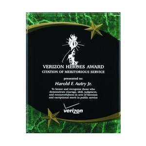    Green Shooting Star Acrylic Plaques and Awards