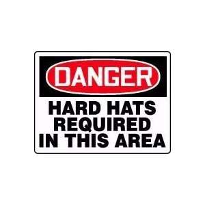   HARD HATS REQUIRED IN THIS AREA Sign   18 x 24 .040 Aluminum Home