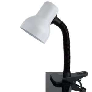   on Light with Adjustable Gooseneck and Strong Clip (White Metal Head