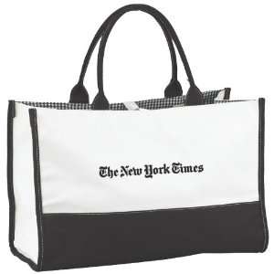  New York Times Black & White Boat Tote