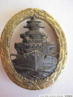 Fleet badge medal war ships of Kriegsmarine WW II very rare German 