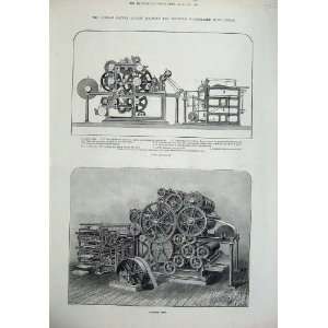   1877 Ingram Patent Rotary Machine Printing Newspapers