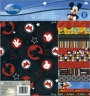 MICKEY Disney Paper Pad 24 Sht 12 Scrapbook EK Success 015586844276 