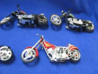Lot of 8 Die Cast Model Bikes Collectibles West Coast Chopper & Harley 