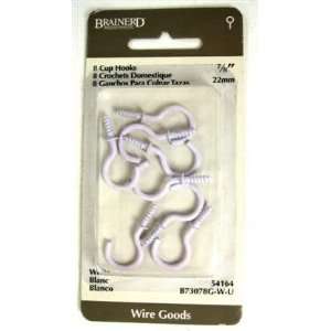  Brainerd White 7/8 Cup Hooks (8 Pack)