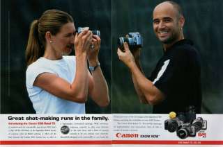   & STEFFI GRAF Canon EOS Rebel    2004 Magazine Print Ad /m  