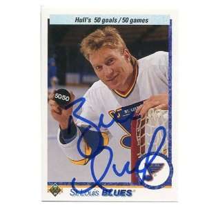  Bobby Hull Autographed/Signed 1991 Upper Deck Card Sports 