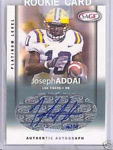 2006 Sage 06 Joseph Addai RC Auto Autograph /50 COLTS $  