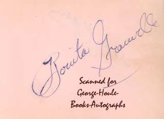 BONITA GRANVILLE~ADELE JERGENS~WHITING~AUTOGRAPHS  