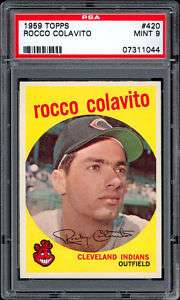 1959 Topps #420 Rocky Colavito PSA 9 MINT  