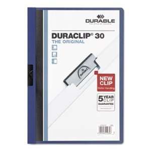  Vinyl DuraClip Report Cover, Letter, Holds 30 Pages, Clear 