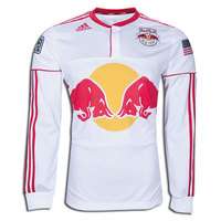 New York Red Bulls Authentic Long Sleeve Home Soccer / Football 